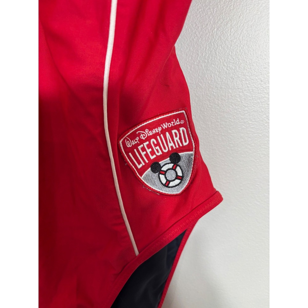 IZOD Women's Red Lifeguard Swimsuit Disney World‎ Patch Racerback Size M - Picture 3 of 3